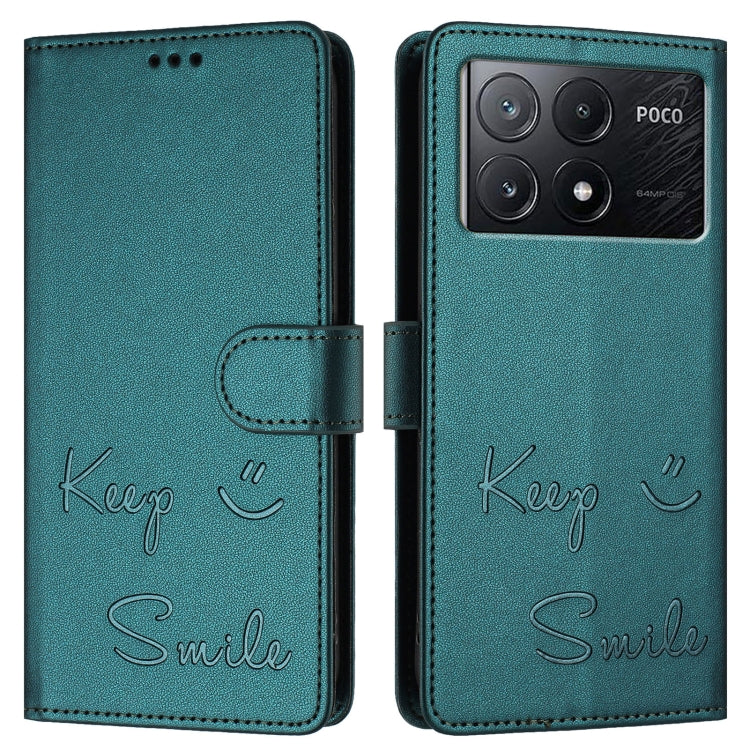 For Xiaomi Poco X6 Pro / Redmi K70E Smile Embossing RFID Leather Phone Case