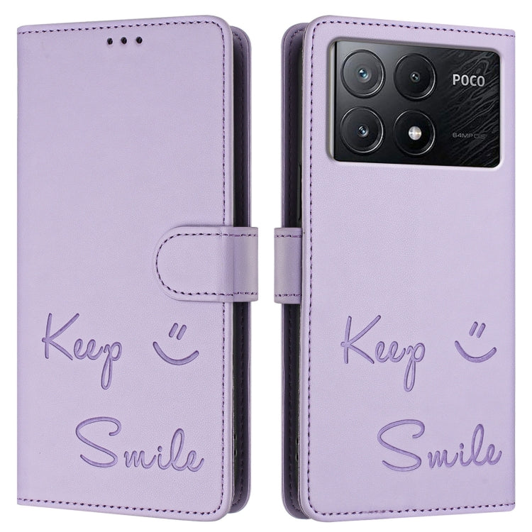 For Xiaomi Poco X6 Pro / Redmi K70E Smile Embossing RFID Leather Phone Case