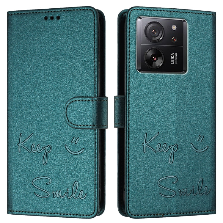 For Xiaomi 13T / 13T Pro Smile Embossing RFID Leather Phone Case