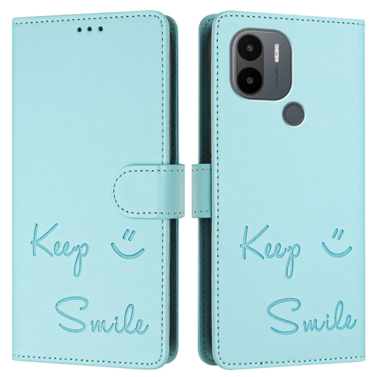 For Xiaomi Poco C51 / C50 Smile Embossing RFID Leather Phone Case