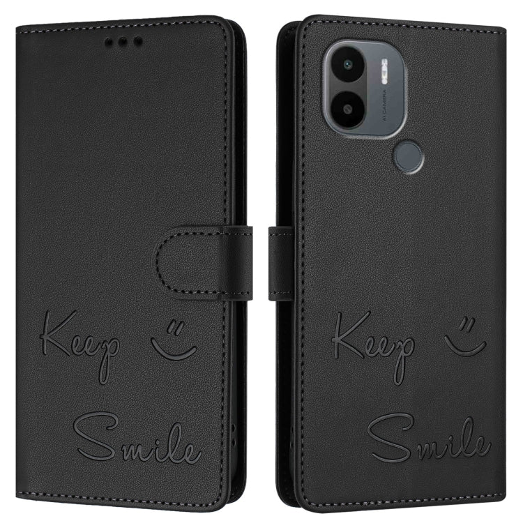 For Xiaomi Poco C51 / C50 Smile Embossing RFID Leather Phone Case