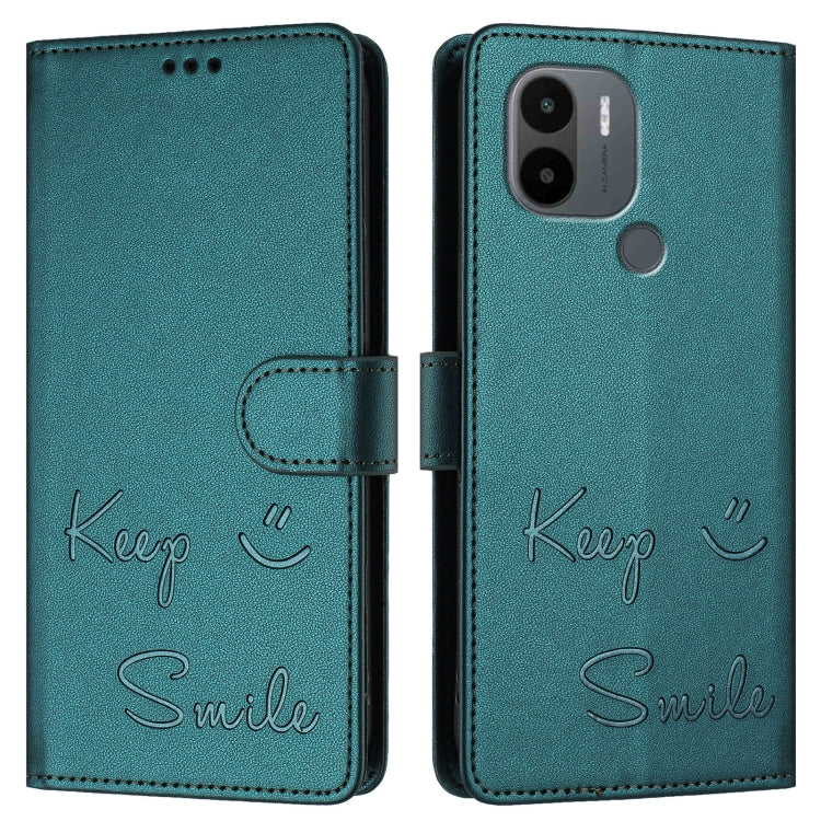 For Xiaomi Poco C51 / C50 Smile Embossing RFID Leather Phone Case