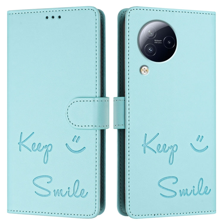 For Xiaomi Civi 3 Smile Embossing RFID Leather Phone Case