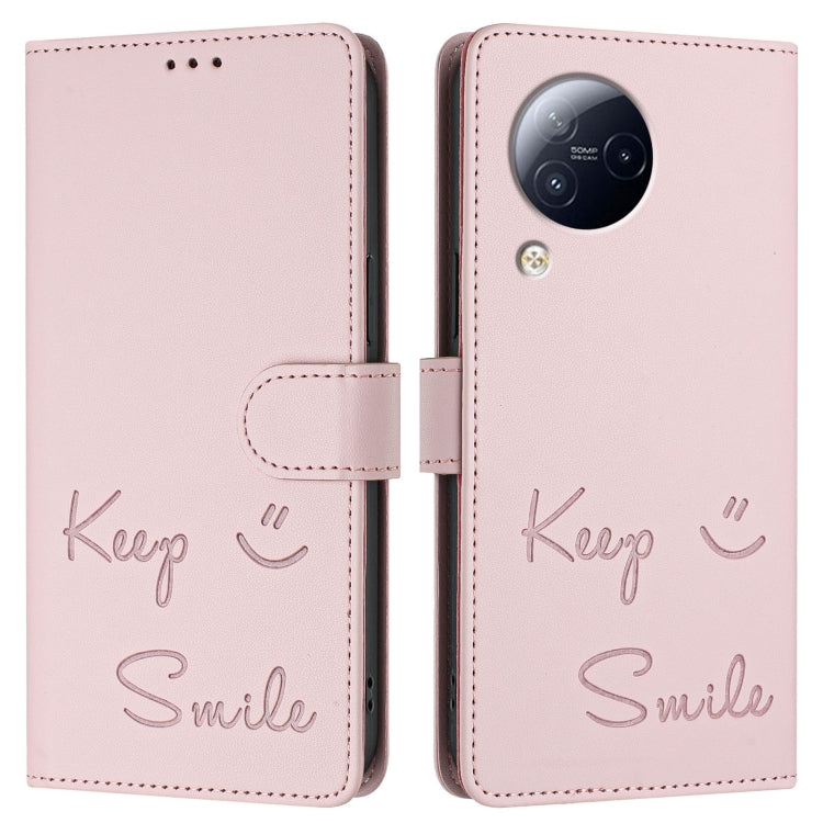 For Xiaomi Civi 3 Smile Embossing RFID Leather Phone Case