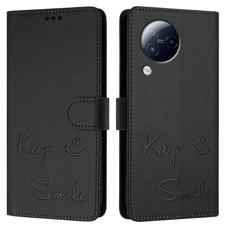 For Xiaomi Civi 3 Smile Embossing RFID Leather Phone Case