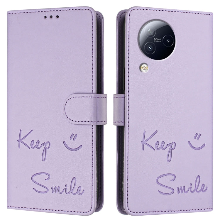 For Xiaomi Civi 3 Smile Embossing RFID Leather Phone Case
