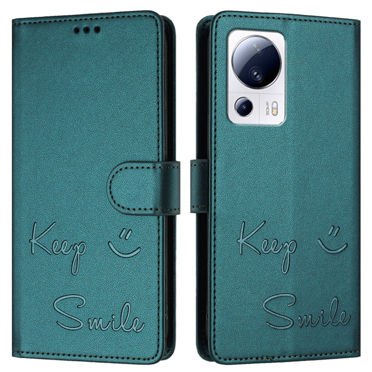 For Xiaomi 13 Lite / Civi 2 Smile Embossing RFID Leather Phone Case