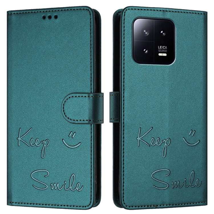For Xiaomi 13 Smile Embossing RFID Leather Phone Case