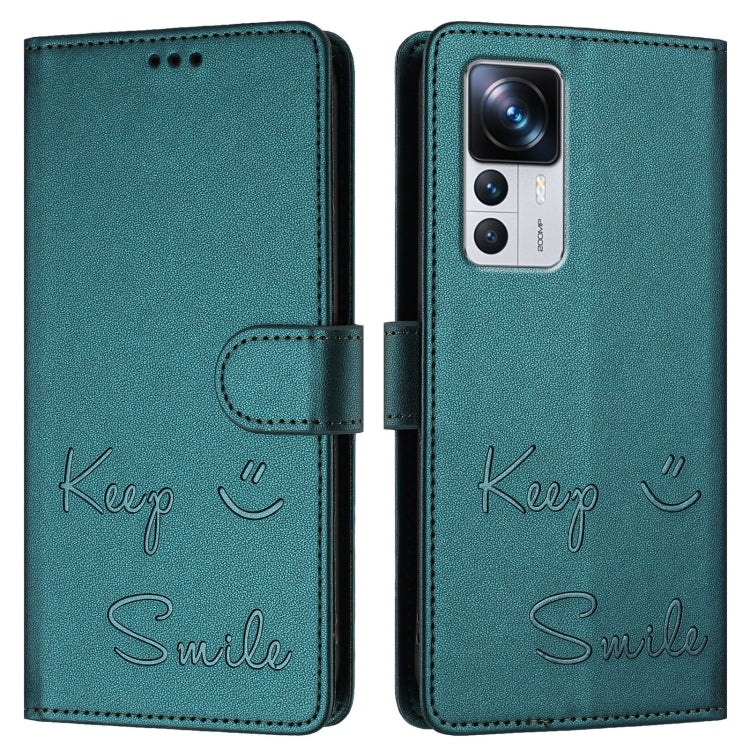 For Xiaomi 12T / 12T Pro Smile Embossing RFID Leather Phone Case