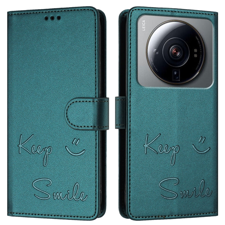For Xiaomi 12S Ultra Smile Embossing RFID Leather Phone Case
