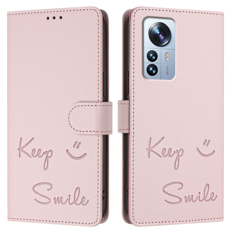 For Xiaomi 12 Pro / 12S Pro Smile Embossing RFID Leather Phone Case