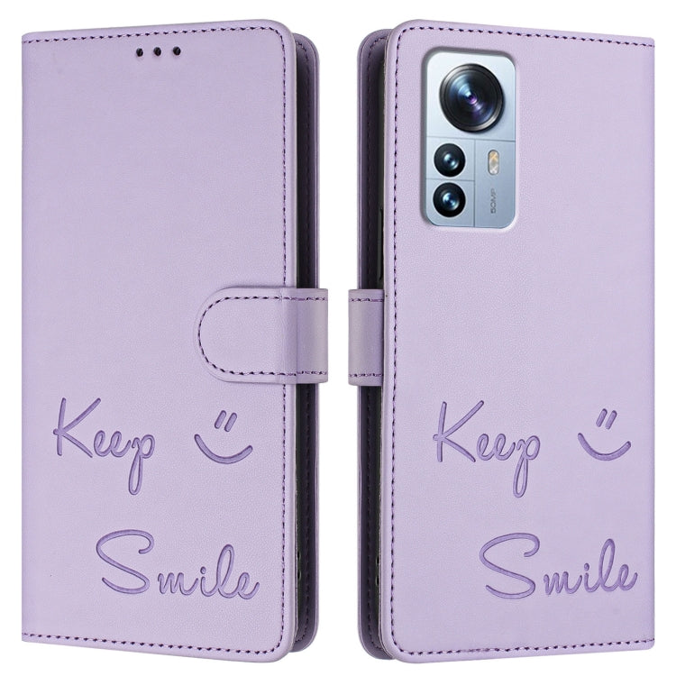 For Xiaomi 12 Pro / 12S Pro Smile Embossing RFID Leather Phone Case