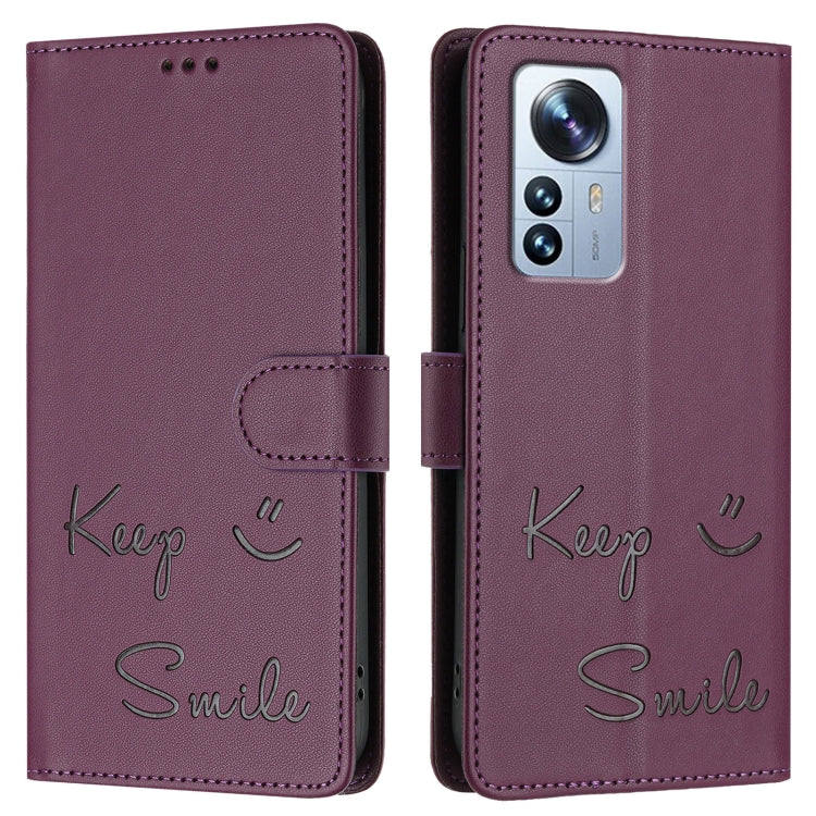 For Xiaomi 12 Pro / 12S Pro Smile Embossing RFID Leather Phone Case