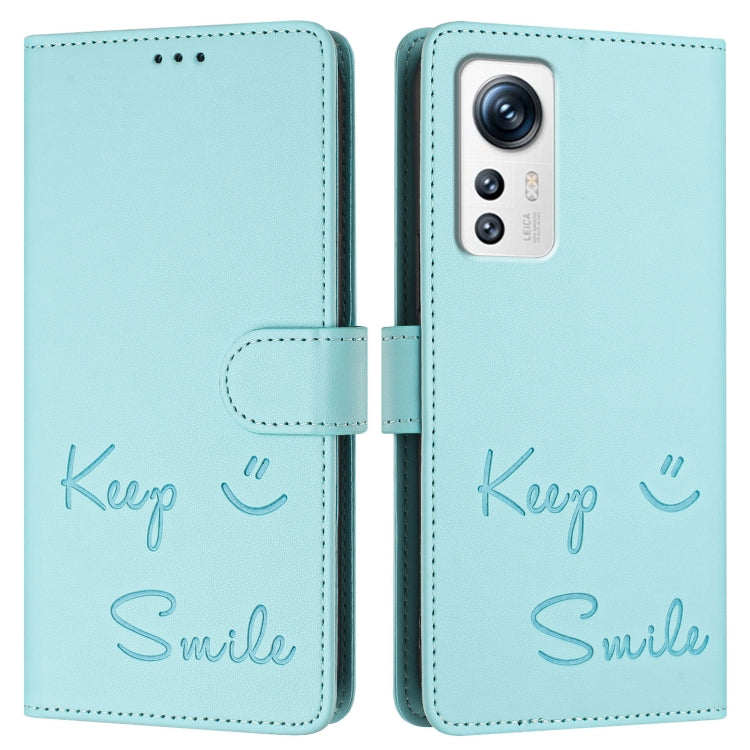 For Xiaomi 12 / 12X / 12S Smile Embossing RFID Leather Phone Case