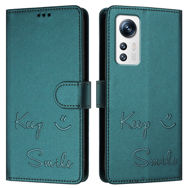 For Xiaomi 12 / 12X / 12S Smile Embossing RFID Leather Phone Case