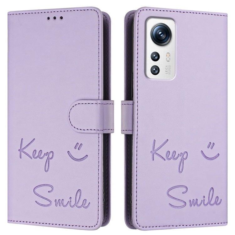 For Xiaomi 12 / 12X / 12S Smile Embossing RFID Leather Phone Case