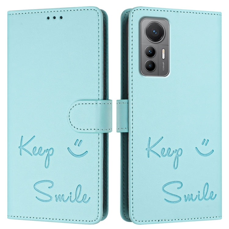 For Xiaomi 12 Lite Smile Embossing RFID Leather Phone Case