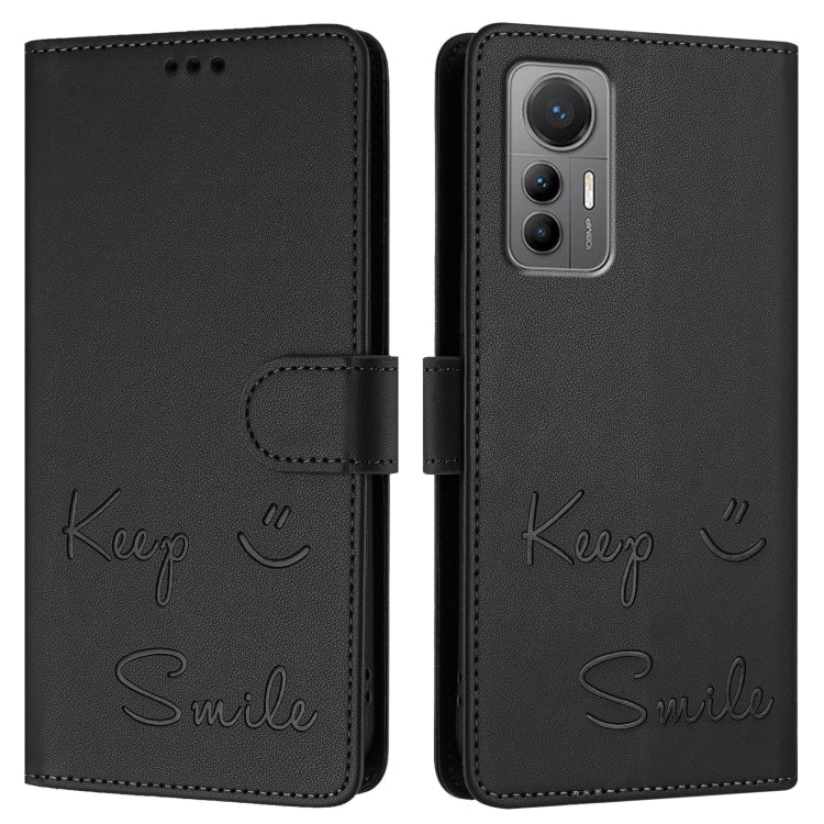 For Xiaomi 12 Lite Smile Embossing RFID Leather Phone Case
