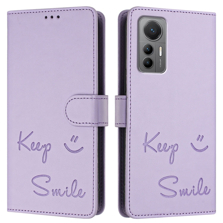 For Xiaomi 12 Lite Smile Embossing RFID Leather Phone Case