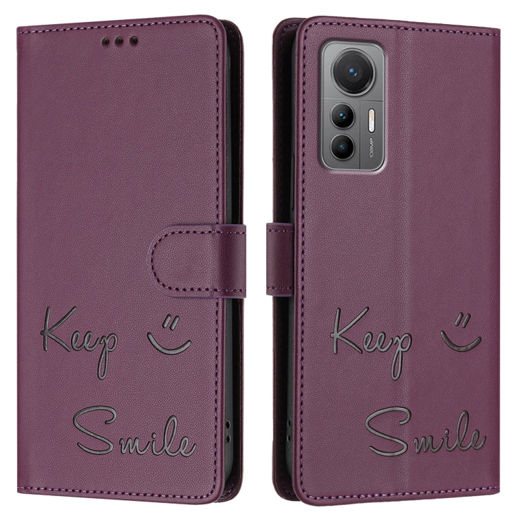 For Xiaomi 12 Lite Smile Embossing RFID Leather Phone Case