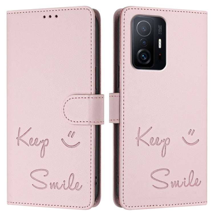 For Xiaomi 11T / 11T Pro Smile Embossing RFID Leather Phone Case
