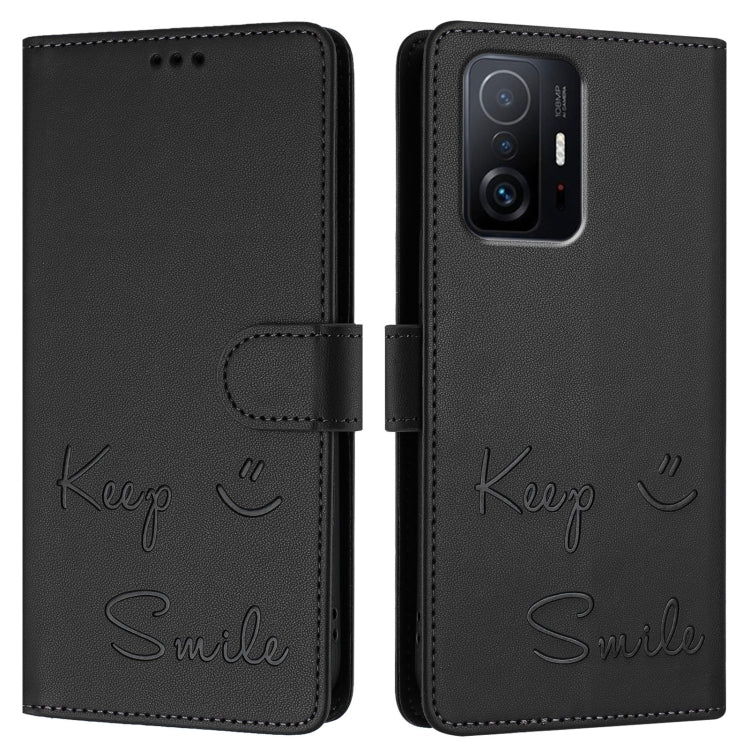 For Xiaomi 11T / 11T Pro Smile Embossing RFID Leather Phone Case