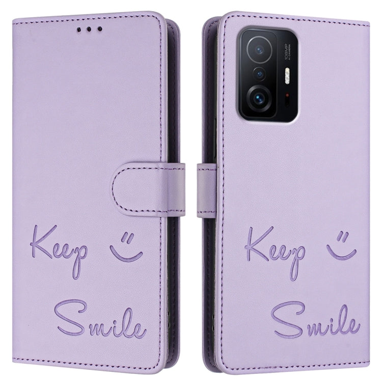 For Xiaomi 11T / 11T Pro Smile Embossing RFID Leather Phone Case