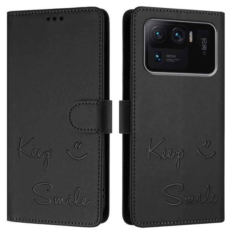 For Xiaomi Mi 11 Ultra Smile Embossing RFID Leather Phone Case