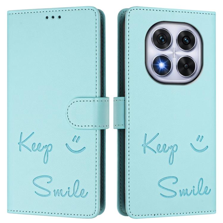 For Xiaomi Poco X7 5G / Redmi Note 14 Pro 5G Smile Embossing RFID Leather Phone Case