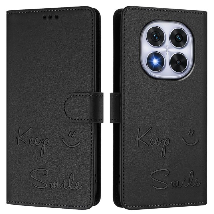 For Xiaomi Poco X7 5G / Redmi Note 14 Pro 5G Smile Embossing RFID Leather Phone Case