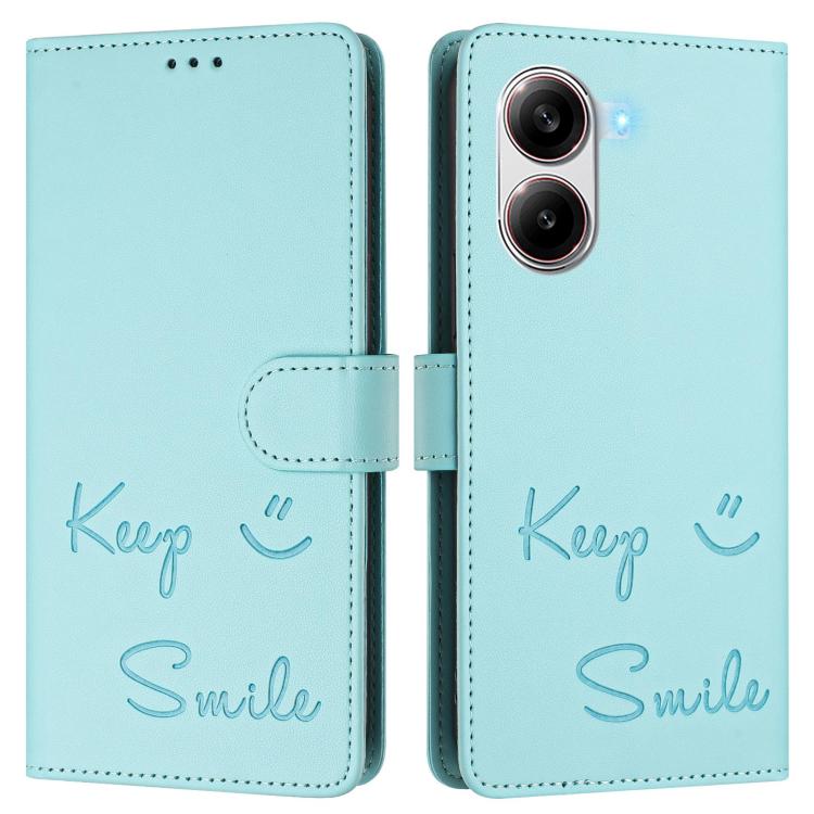 For Xiaomi Poco X7 Pro 5G / Redmi Turbo 4 5G Smile Embossing RFID Leather Phone Case