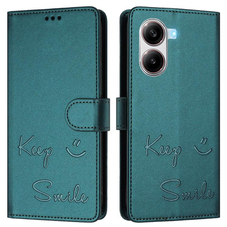 For Xiaomi Poco X7 Pro 5G / Redmi Turbo 4 5G Smile Embossing RFID Leather Phone Case