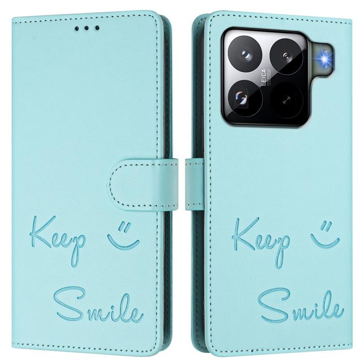 For Xiaomi 15S Pro 5G Smile Embossing RFID Leather Phone Case