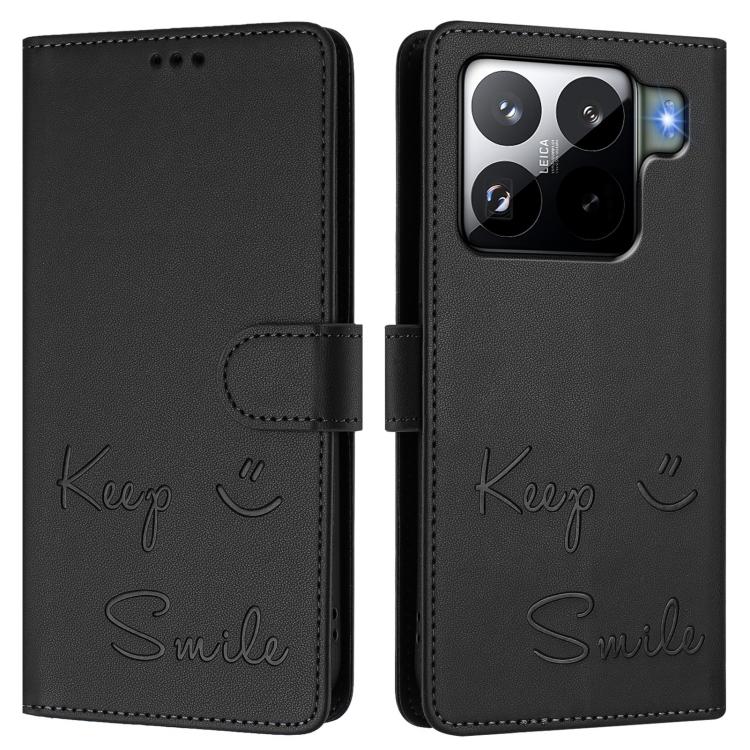 For Xiaomi 15S Pro 5G Smile Embossing RFID Leather Phone Case