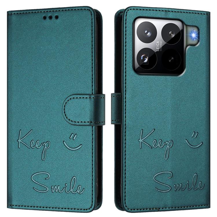 For Xiaomi 15S Pro 5G Smile Embossing RFID Leather Phone Case
