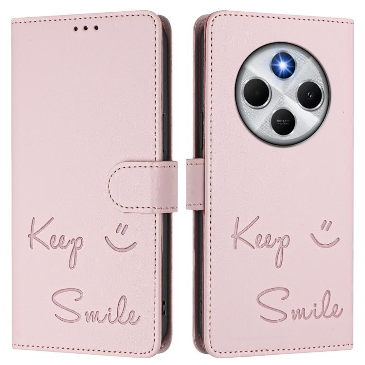 For Xiaomi Poco M7 5G / C75 4G Smile Embossing RFID Leather Phone Case