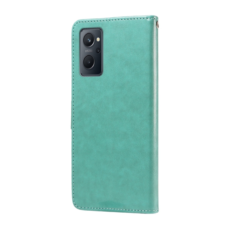 For Realme 9i / A36 4G / A76 4G Global Embossed Butterfly Flowers Leather Phone Case