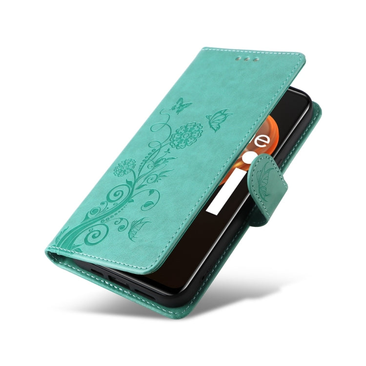 For Realme 9i / A36 4G / A76 4G Global Embossed Butterfly Flowers Leather Phone Case