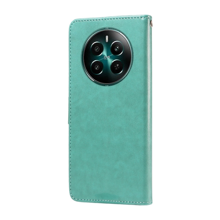 For Realme 12+ / Narzo 70 / Narzo 70 Pro India Embossed Butterfly Flowers Leather Phone Case