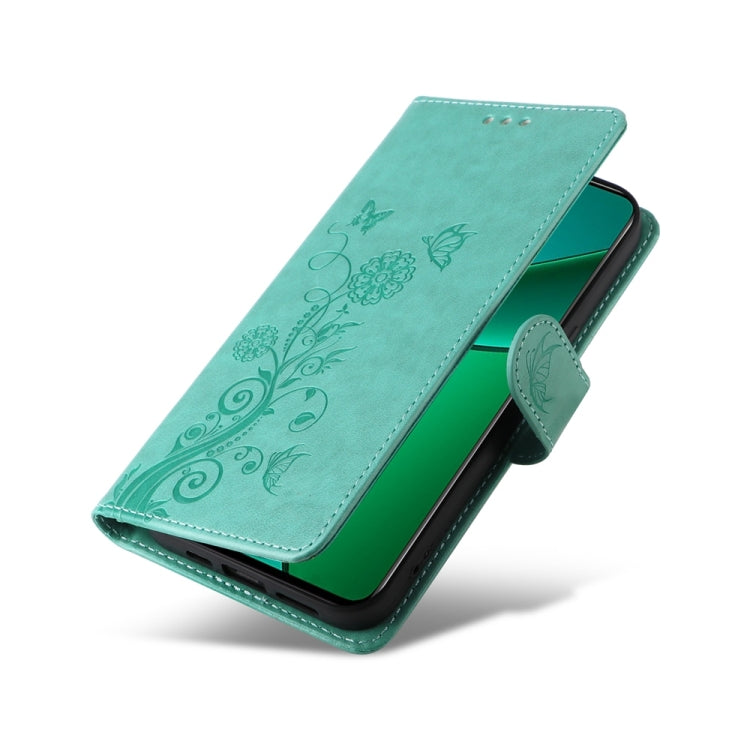 For Realme 12+ / Narzo 70 / Narzo 70 Pro India Embossed Butterfly Flowers Leather Phone Case