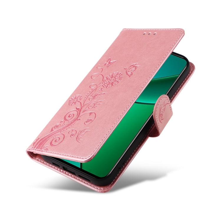 For Realme 12+ / Narzo 70 / Narzo 70 Pro India Embossed Butterfly Flowers Leather Phone Case