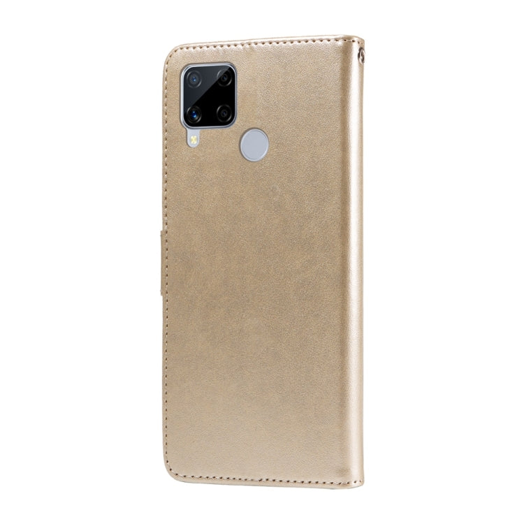 For Realme C12 / C15 / C25 / C25s / Narzo 30A Embossed Butterfly Flowers Leather Phone Case