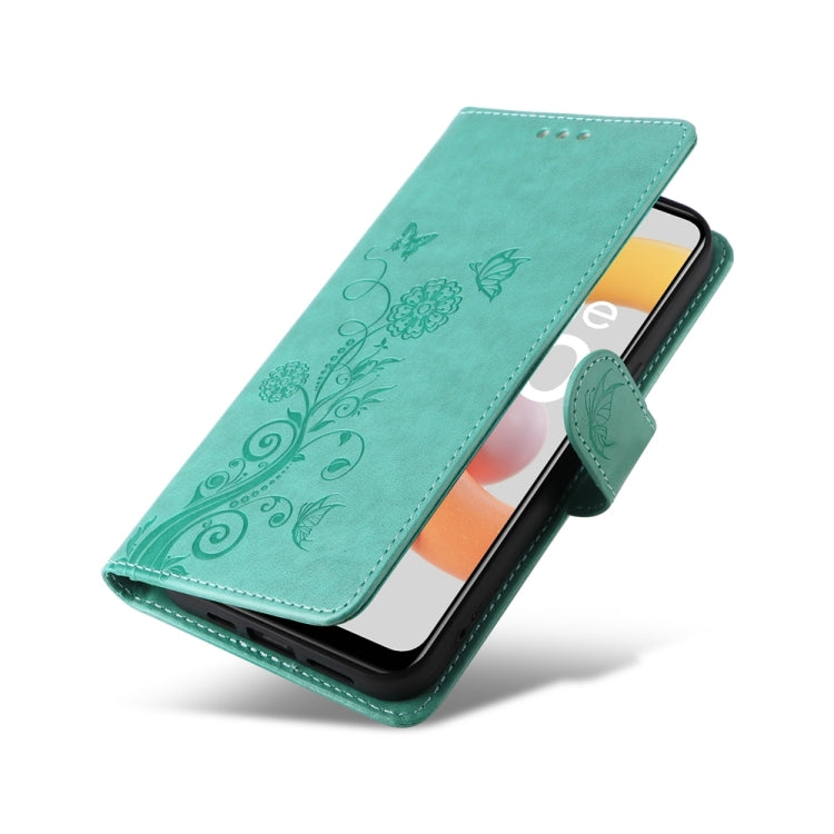 For Realme C20 / C20A / C21 / C11 2021 Embossed Butterfly Flowers Leather Phone Case