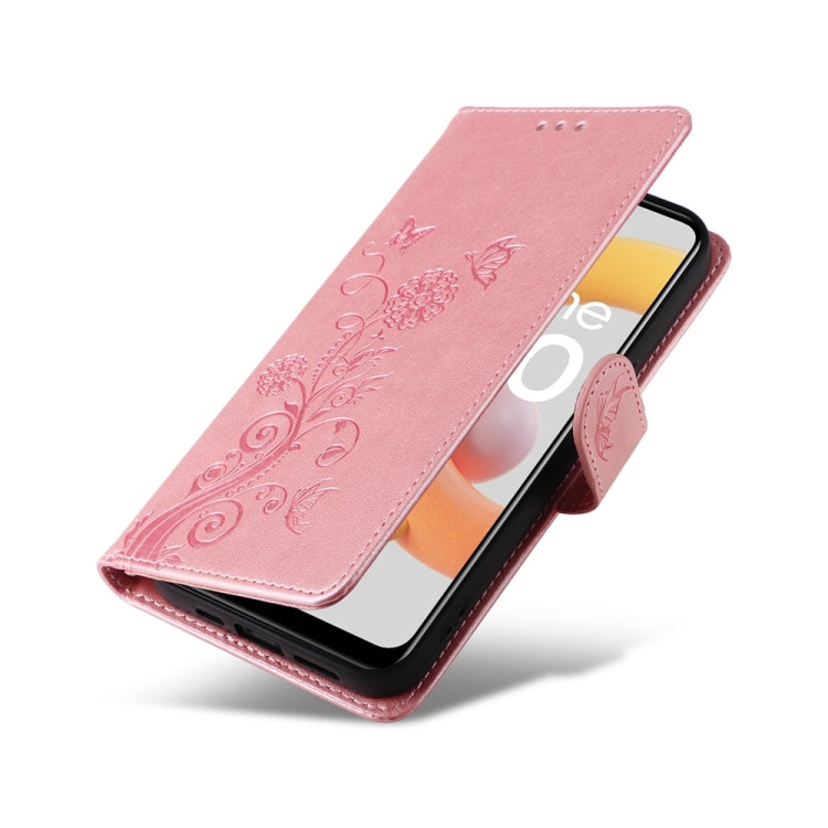For Realme C20 / C20A / C21 / C11 2021 Embossed Butterfly Flowers Leather Phone Case