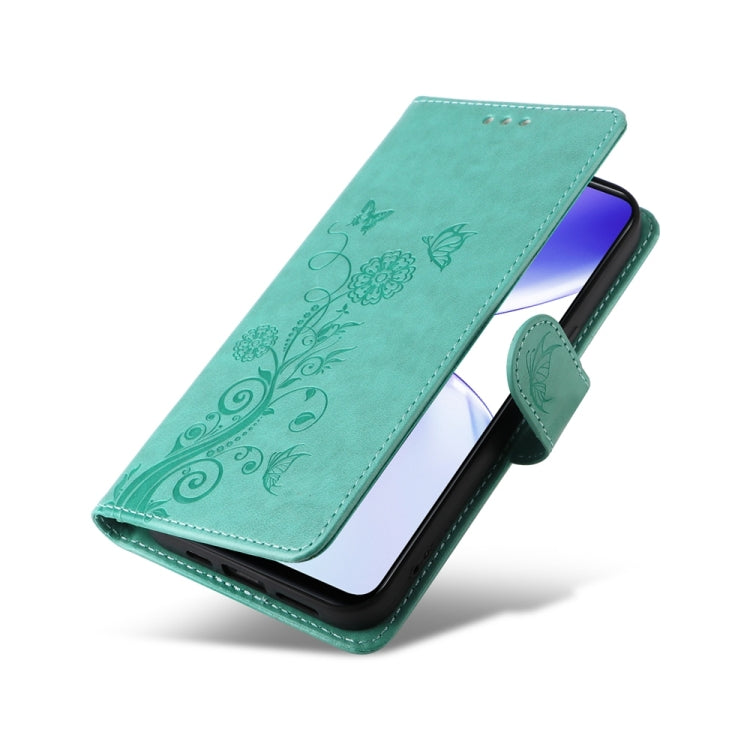 For Realme C51 / C53 / Narzo N53 / Note 50 Embossed Butterfly Flowers Leather Phone Case