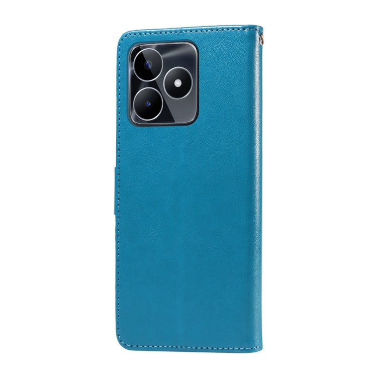 For Realme C51 / C53 / Narzo N53 / Note 50 Embossed Butterfly Flowers Leather Phone Case