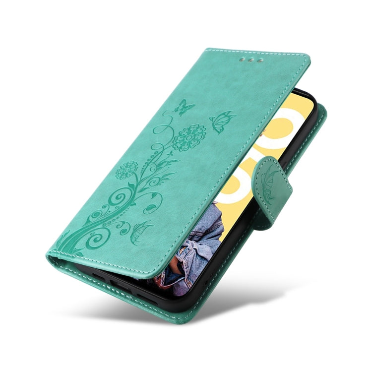 For Realme C55 Embossed Butterfly Flowers Leather Phone Case