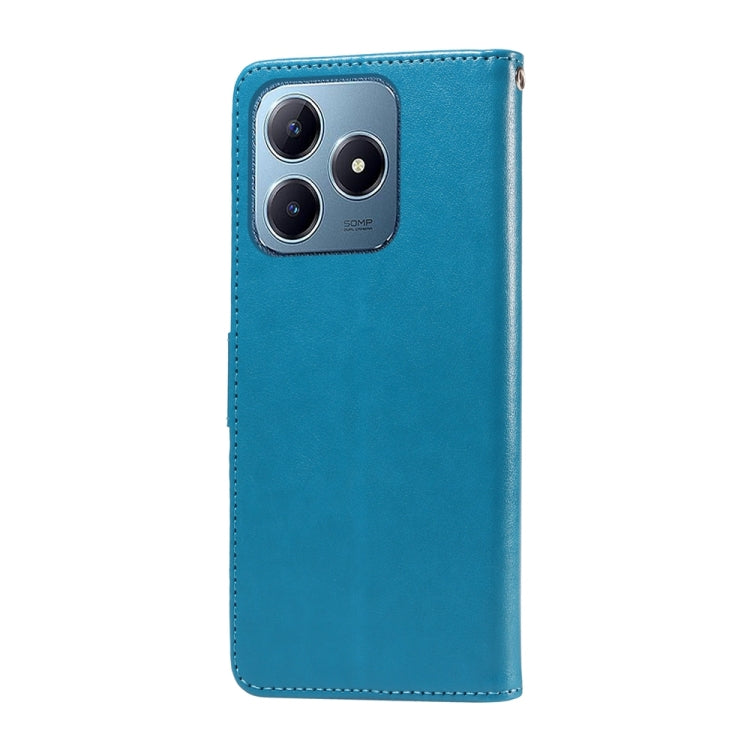 For Realme C61 / C63 / Note 60 Embossed Butterfly Flowers Leather Phone Case