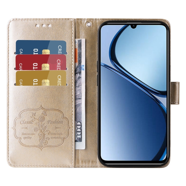 For Realme C61 / C63 / Note 60 Embossed Butterfly Flowers Leather Phone Case