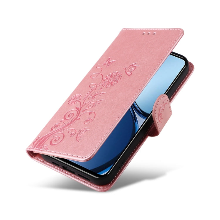 For Realme C61 / C63 / Note 60 Embossed Butterfly Flowers Leather Phone Case